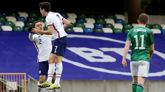 Estados Unidos venció 2-1 a Irlanda del Norte en amistoso con dianas de Reyna y Pulisic