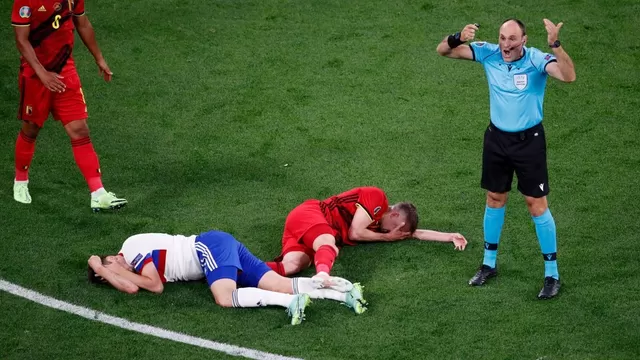Eurocopa: El belga Castagne es operado seis horas por fracturas en la cara