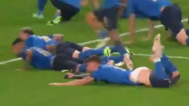 Eurocopa: Ciro Immobile se quedó sin pantalón en el festejo de Italia en Wembley