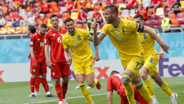 Eurocopa: Ucrania ganó 2-1 a Macedonia del Norte, que quedó eliminada del torneo