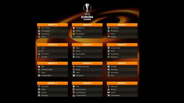 Europa League: así quedaron conformados los grupos tras sorteo en Mónaco-foto-2
