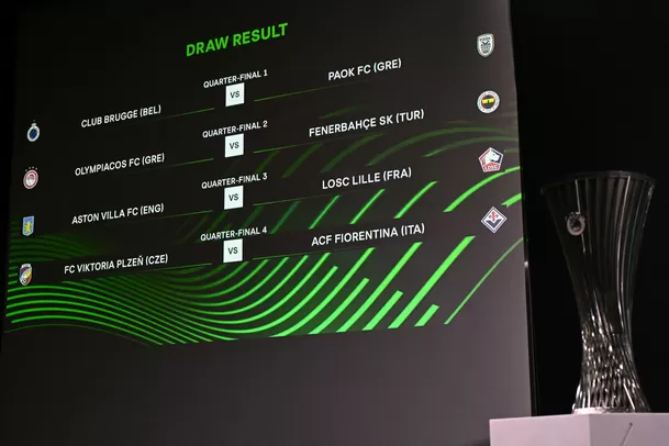 Cuartos de final de la Conference League. | Foto: AFP