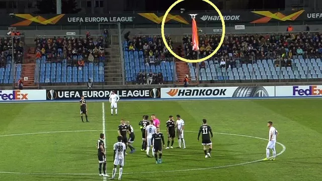 Europa League: dron con bandera interrumpió el Dudelange vs Qarabag