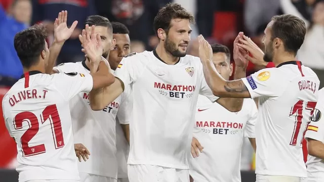 Sevilla goleó y se consolida en el liderato del grupo A. | Foto: EFE
