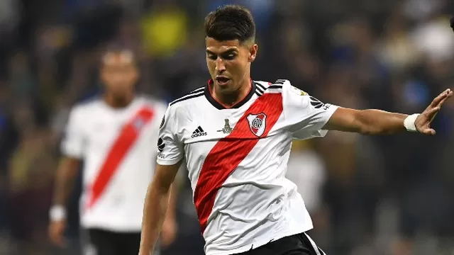 Exequiel Palacios, de 21 años, es un volante de primera línea. | Foto: AFP/Video: Fox Sports