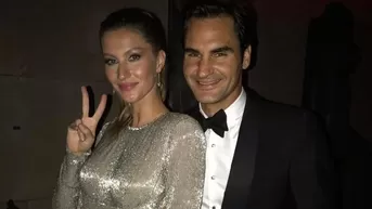 Federer quiso felicitar a Tom Brady, pero acabó generando polémica por foto con Gisele Bündchen