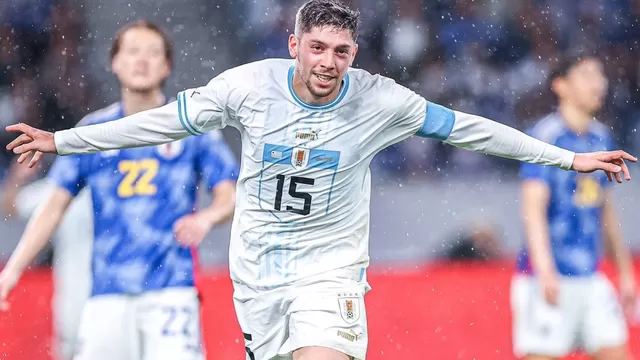 Federico Valverde marcó un golazo en el 1-1 de Uruguay ante Japón