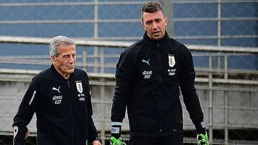 Muslera llenó de elogios al Maestro. | Foto:  Tenfield