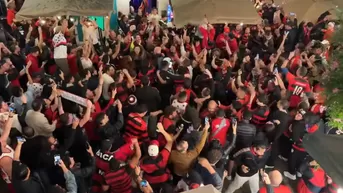 La fiesta de los hinchas de Flamengo en Lima en la previa de la final