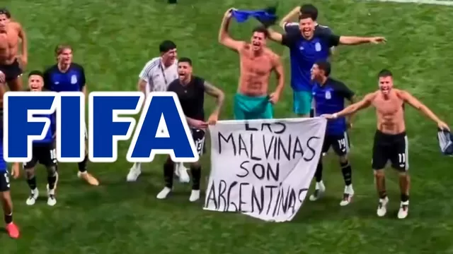 FIFA se pronunció sobre posible sanción a Argentina tras exhibir polémica banderola / Foto: Captura Ultra Attackive / Video: Ultra Attackive