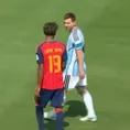 Así fue el cruce de Lionel Messi y Lamine Yamal en el Argentina vs España Así fue el cruce de Lionel Messi y Lamine Yamal en el Argentina vs España