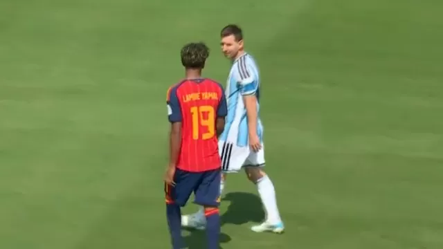 Mira cómo fue el encuentro de Lionel Messi y Lamine Yamal en pleno Argentina vs España por final del Mundial 2026 / Fuente: ESPN
