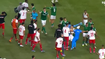 Final Sub20 entre Palmeiras y Bragantino terminó en fuerte gresca