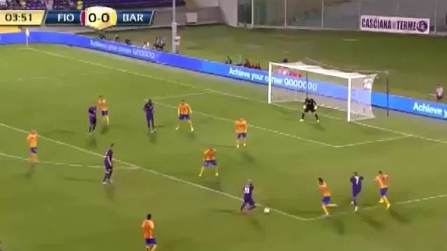 Fiorentina vs. Barcelona: Borja Valero y una genial huacha a Busquets