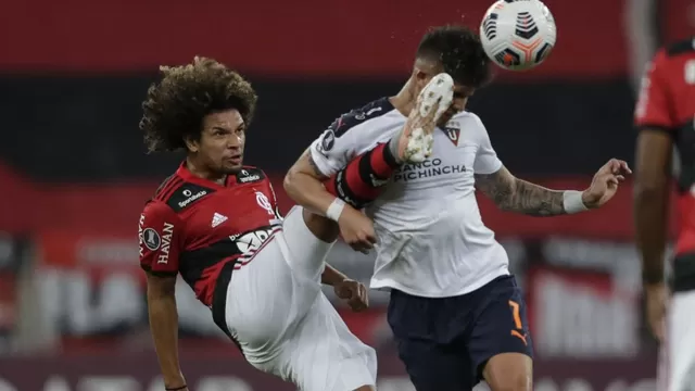 Flamengo: Brutal patada en la cara de rival le costó la roja a Willian Arao