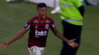 Bruno Henrique abrió el marcador | Foto: Captura Fox Sports.