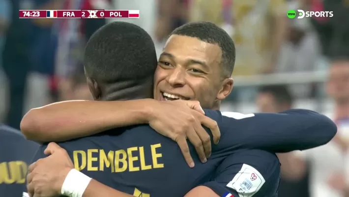 Francia vs. Polonia: Kylian Mbappé marcó el 2-0 con un golazo