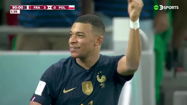 Francia vs. Polonia: Mbappé marcó el 3-0 un tremendo golazo