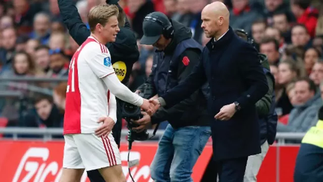 Frenkie de Jong fue sustituido en el minuto 28 del &amp;uacute;ltimo partido del Ajax. | Foto: AFC Ajax
