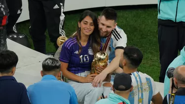 Lionel Messi y Antonela Roccuzzo / Foto: AFP