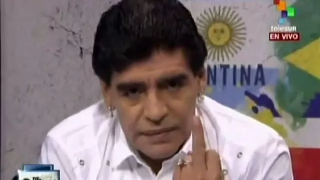 Fuerte gesto y dura respuesta de Diego Maradona a Grondona