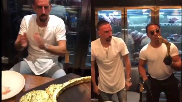 La furiosa respuesta de Ribery tras ser criticado por comer filete con oro