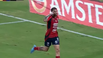 Francisco Fydriszewski apareció en los últimos minutos y anotó el 1-0 de DIM vs Cusco FC / Fuente: ESPN
