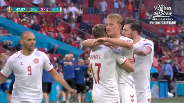 Gales vs. Dinamarca: Kasper Dolberg aprovechó mal rechazo para poner el 0-2