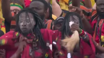 Ghana esperaba la validación de su gol y famoso brujo apareció en la tribuna