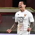 Gianluca Lapadula anotó de cabeza el 1-0 para Benevento ante el Ascoli