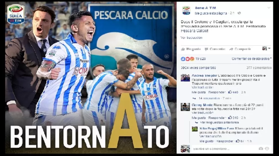 Gianluca Lapadula: así le dieron la bienvenida a la Serie A de Italia