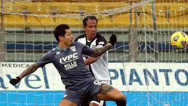 Gianluca Lapadula fue titular, pero no celebró | Foto: ESPN.