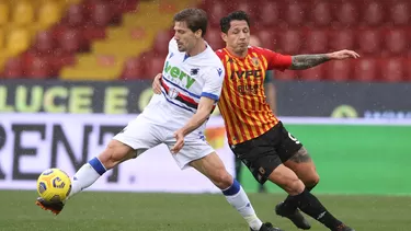 Gianluca Lapadula fue titular ante Sampdoria | Foto: ESPN.