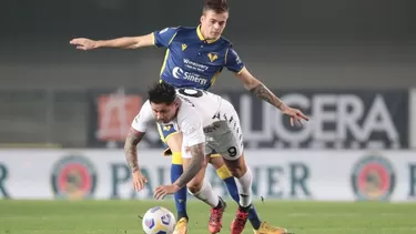 Con Gianluca Lapadula, Benevento vs. Spezia. | Foto: EFE