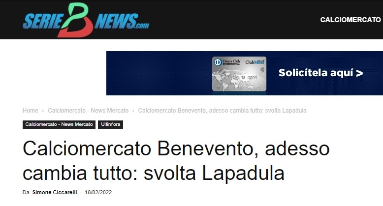 Seriebnews.com: La controversa situazione sul futuro di Gianluca Lapadula in maglia del Benevento è arrivata a una svolta