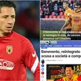 Gianluca Lapadula volverá a entrenar con Benevento y así reaccionó la prensa italiana