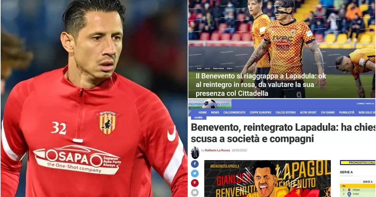 Gianluca Lapadula si allenerà ancora con il Benevento e così ha reagito la stampa italiana