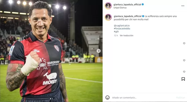 Gianluca Lapadula, delantero del Cagliari.  | Foto: IG.