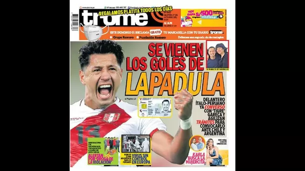 Lapadula tramita nacionalización para jugar por la selección peruana.