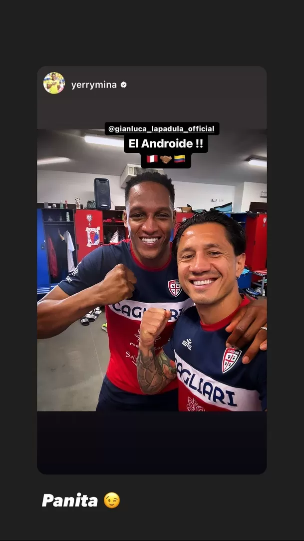 Gianluca Lapadula compartió la imagen que el colombiano realizó / Foto: gianluca_lapadula_offici_