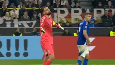 Donnarumma se quedó reclamando y le anotaron en el Alemania vs Italia / Captura / ESPN