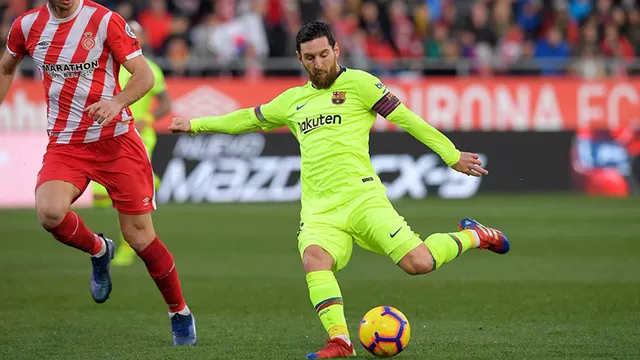 Messi puso el 2-0 para el Barcelona sobre Girona. | Foto: AFP