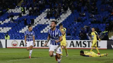 &amp;Aacute;ngel Gonz&amp;aacute;lez marc&amp;oacute; el &amp;uacute;nico gol del partido. | Foto: AFP