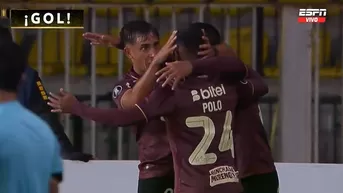 Alex Valera le sacó provecho a un rebote en el área y convirtió el 1-0 de Universitario vs Coquimbo Unido / Fuente: ESPN