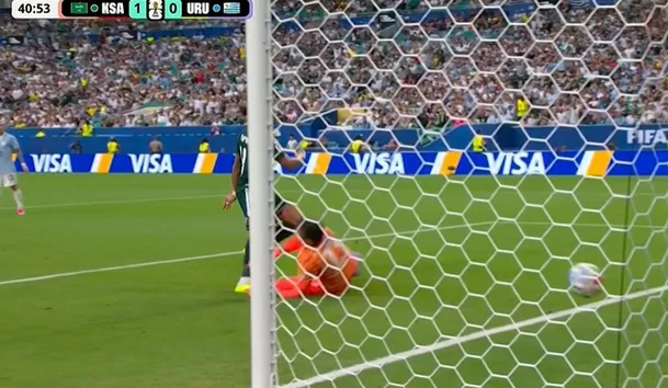 Abdulelah Al-Amri marcó el 1-0 sobre Uruguay. 