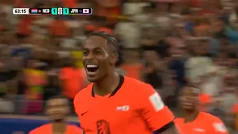 Crysencio Summerville anotó el 2-1 de Países Bajos sobre Japón / Foto: Captura América tvGO