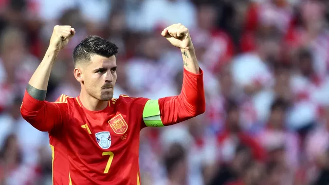 Alvaro Moratta celebra el primer tanto español en la Eurocopa 2024 / Foto: AFP ( Video: ESPN