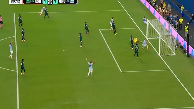 Araujo marcó el gol de Uruguay para el empate 1-1 ante Arabia Saudita.