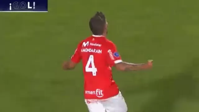 Amondarain convirtió el 2-0 de Cienciano sobre Montevideo City Torque / Foto y video: DSports