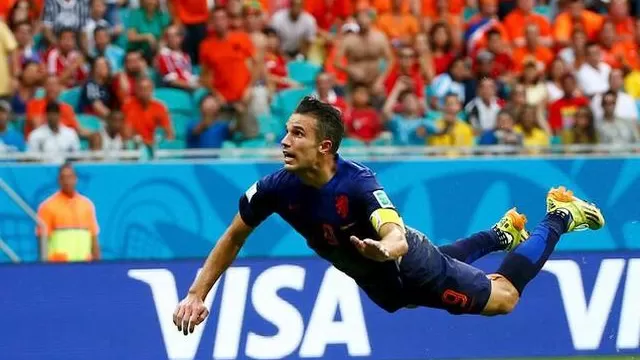 El gol de 'palomita' de Van Persie ante España en flipbook